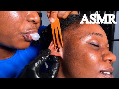 ASMR✨Deep Ear Cleaning with a Wooden Fork 