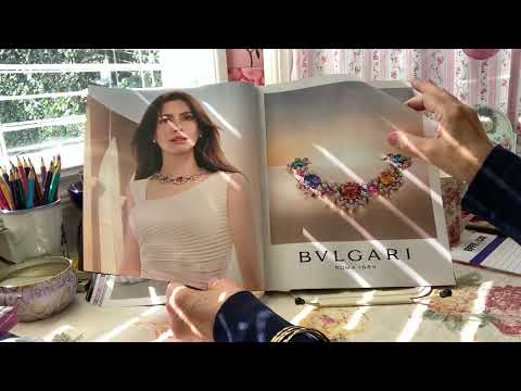 Asmr Glossy Page flip: NEW Vogue issue!  🎀🛍️💄  (Whispered)