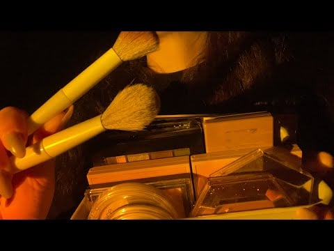 ASMR doing your makeup🧝🏼‍♀️ tingly for a good sleep 😴 no talking & no tapping