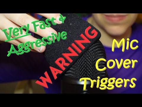 ASMR WARNING! Very Fast, Aggressive & Intense Mic Cover Triggers -Pumping, Swirling, Twisting + More