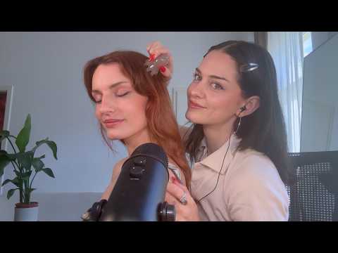 ASMR friends giving each other tingles💞