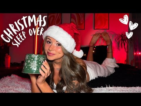 ASMR Christmas sleepover with your girlfriend 🎄💕 (whispering, personal attention & more)