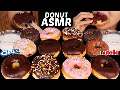 ASMR DONUTS & ICED MILK *BIG BITES* WEEK IN THE LIFE VLOG 먹방