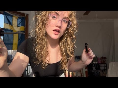 stressed out college girl grwm (personal attention ASMR i do your makeup)