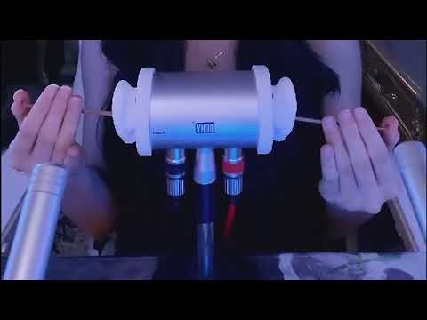 12 Triggers ASMR: Goose Feather, Cotton Swabs, Powder Puff & Heartbeat / 2Hr (No Talking)