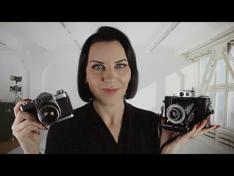 ASMR Photographer (taking your picture with lots of vintage cameras)