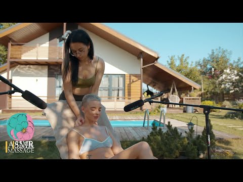 ASMR Outdoor Massage with Leaf Sounds