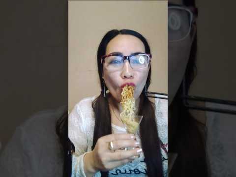 NOODLES WITH A1 SAUCE #mukbang #everyone #shortsfeed #food #eatingsounds #noodles