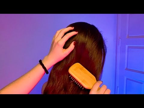 ASMR 🎀 Just Hair Brushing, No Talking, Real Person