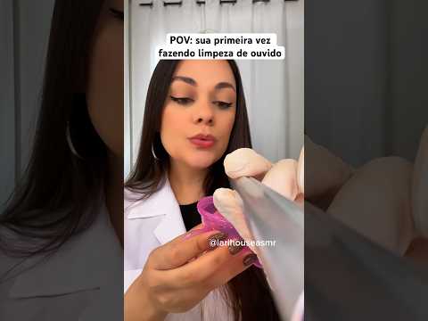 POV: sua primeira vez fazendo limpeza de ouvido #shorts #asmr #limpezadeouvido