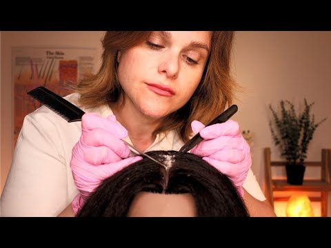 ASMR Scalp Check & Psoriasis Treatment