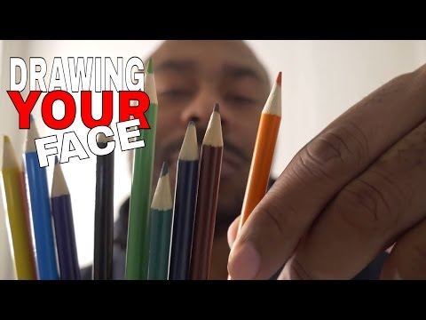 [ASMR] Drawing YOUR Face Roleplay | GUM CHEWING & Colored Pencils | DRAWING ON YOU | Visual Triggers