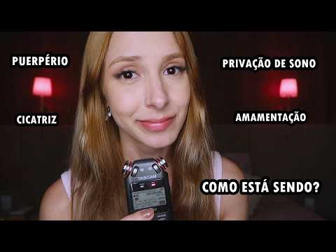 ASMR respondendo perguntas delicadas sobre pós parto e maternidade.. abri meu coração 🥹