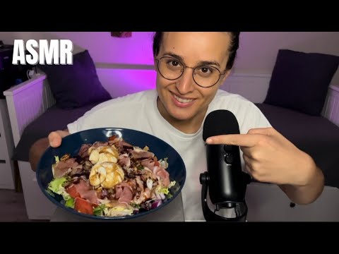 ASMR | DÉGUSTATION SALADE ÉTÉ ☀️ ( BURRATA, JAMBON CRU, TOMATE ) 