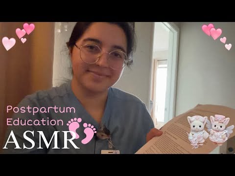 ASMR Nurse teaches you about postpartum care 