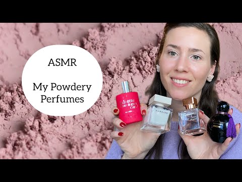 ASMR - My Powdery Perfume Collection 💗 Glass Tapping & Whispering