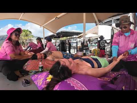 FANTÁSTICO MASAJE GRUPAL en una playa de Tailandia 😲