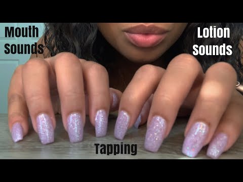 ASMR Fast & Aggressive Nail Tapping & Lotion Sounds 🧴 Hand Movements