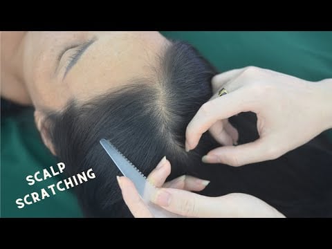 ASMR Nape Scratching & Scalp Massage Real Person, Relaxing Sounds For Reduce Headache
