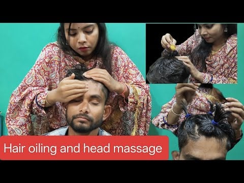Asmr Oiling Hair Play And Head Massage For Complete Relaxation..💆😌