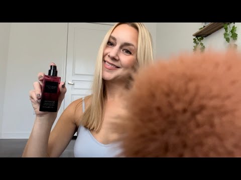 [ASMR] relaxing meditation & guided breath ~ FOCUS for mental health reset ~ face brushing, whispers
