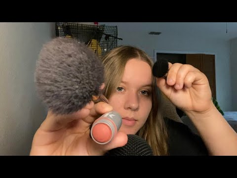 ASMR Fast and Aggressive Makeup Application (Mouth Sounds + Visual Triggers)