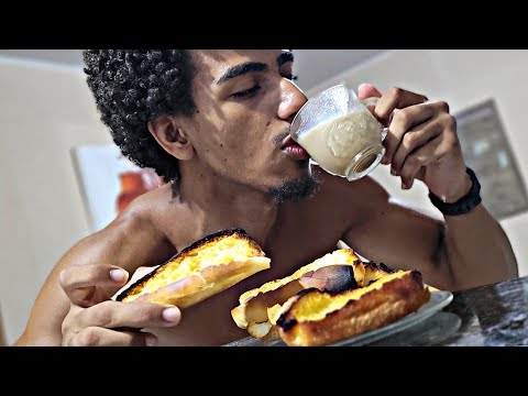 ASMR MUKBANG MAIS SIMPLES QUE JÁ FIZ 🇧🇷 #mukbang 🤤 #mouthsounds 👅💦 #asmr