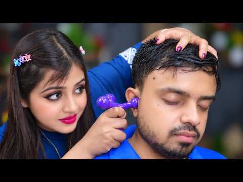 Lady Barber Chaitali's Intense Ear Massage & Head Massage | Tapping, Scratching ASMR