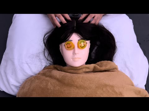 ASMR Giving A Mannequin A Quick Head Massage (NO TALKING)