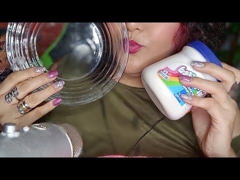 ASMR sonidos relajantes con crema de malvaviscos 