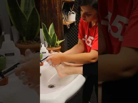 Asmr foot wash & massage #massage #shortsasmr