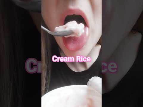 Cream Rice ASMR #asmr #visualtingle #mukbang #asmrsounds  #fyp #yummy #cream #mouthsounds