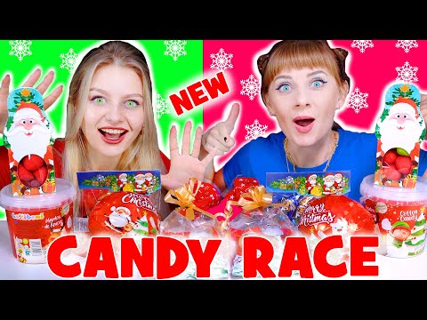 ASMR Christmas Candy Race 2023! Mukbang By LiLiBu