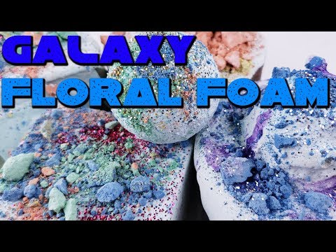 ASMR Comet Paste Covered Floral Foam Crushing - Satisfying Floral Foam ASMR