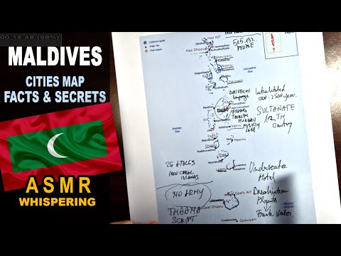 ASMR: Map of MALDIVES Islands and Cities | Key Facts and Highlights | ASMR maps and facts