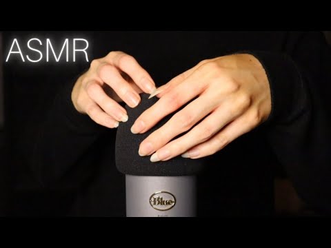 ASMR MIC SCRATCHING nail/fingertip scratching 🌙😴💤  (on the back and top of the mic only)