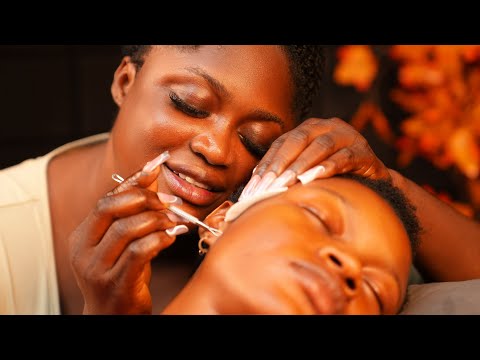 ASMR ⚡️The best sleep of your life, detailed ear cleaning, face nitpicking & neck massage + Whisper 