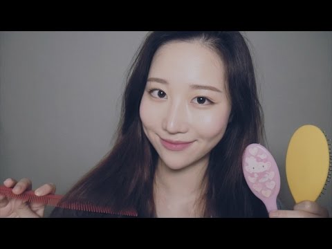 ASMR 부드럽게 빗질하고 머리빗 만지기 Relaxing Hair Brushing & Brush Sounds