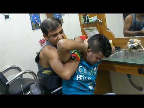 Fire magic asmr massage by asim barber | Head & Upper body massage with Neck cracking