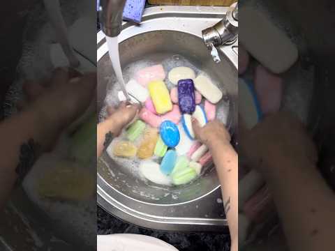 Soap ASMR Relax Time 💚❤️ #asmr #soap #rainbowsoap #oddlysatisfying #justsoaps #asmrsoap