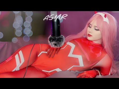 ♡ ASMR Scratching Fabric Zero Two 02 Cosplay ♡