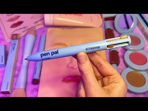 ASMR Full Face of Makeup in a PEN?! (Whispered, Testing Products)