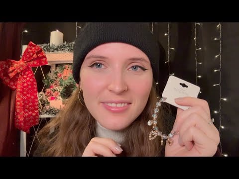 ASMR Shopping at the Christmas Market 🎁 (scarves, jewelry, soft-spoken)