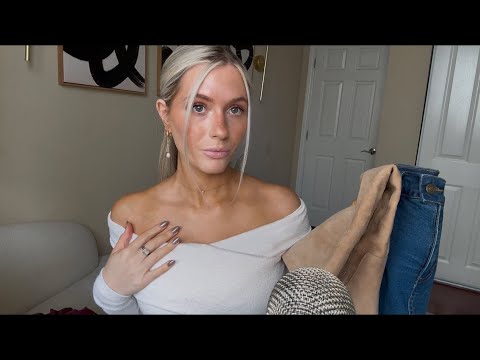 ASMR| My Favorite Fall Fashion👢( Fabric Scratching, Clicky Whisper, Mouth Sounds)