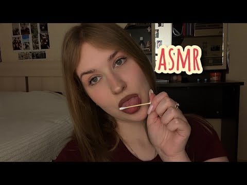 ASMR ликинг ватных палочек и дисков|ASMR licking of cotton shobs and discs|быстрый и медленный asmr