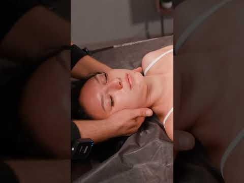 Unique painful chiropractic adjustment and massage for Christina #chiropractic