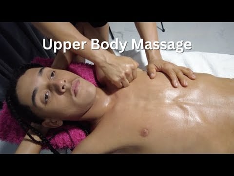 [ASMR] Upper Body Massage | Deep Relaxation Technique | No Talking