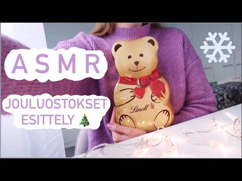 ASMR suomi - ENSIMMÄISET JOULUOSTOKSET esittely 🎄 🎁  🐻  - Новогодние покупки асмр распаковка