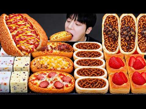 ASMR MUKBANG | 편의점 직접 만든 디저트 짜파게티 피자 아이스크림 먹방 & 레시피 Convenience Store Food EATING