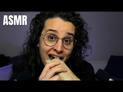 ASMR | DÉGUSTATION WRAP POULET CHEDDAR GUACAMOLE 🥑 ( BLABLA)